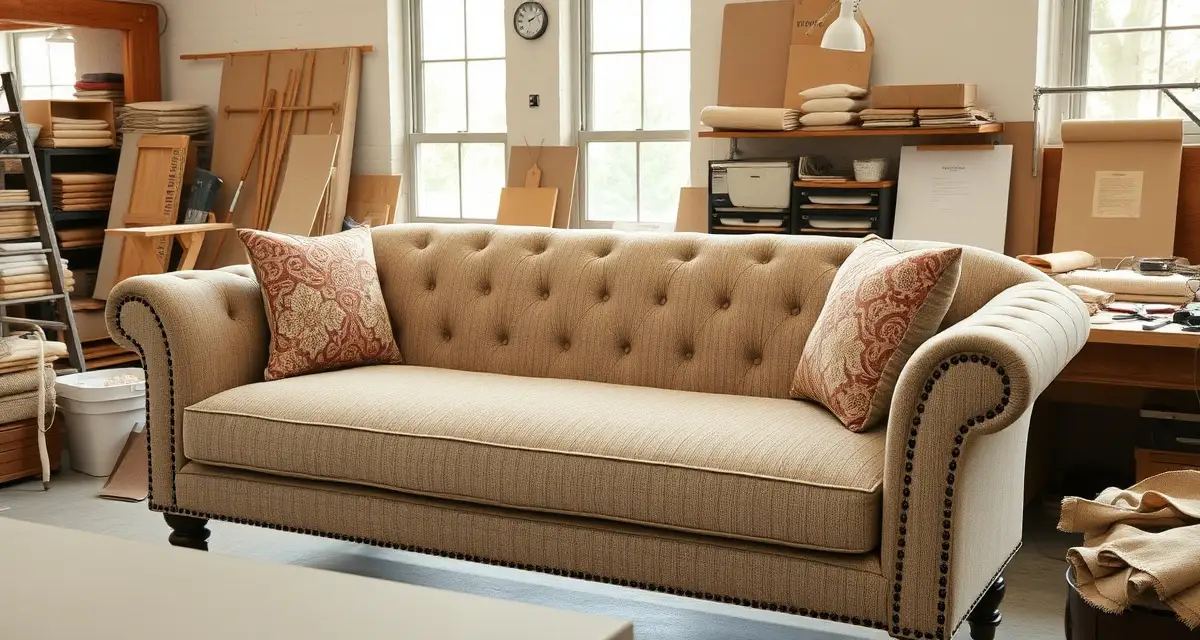 Strategic zone planning for efficient daybed reupholstery Daybed reupholstery project showing distinct upholstery zones including mattress surface, bolsters, and arms with coordinated fabric patterns