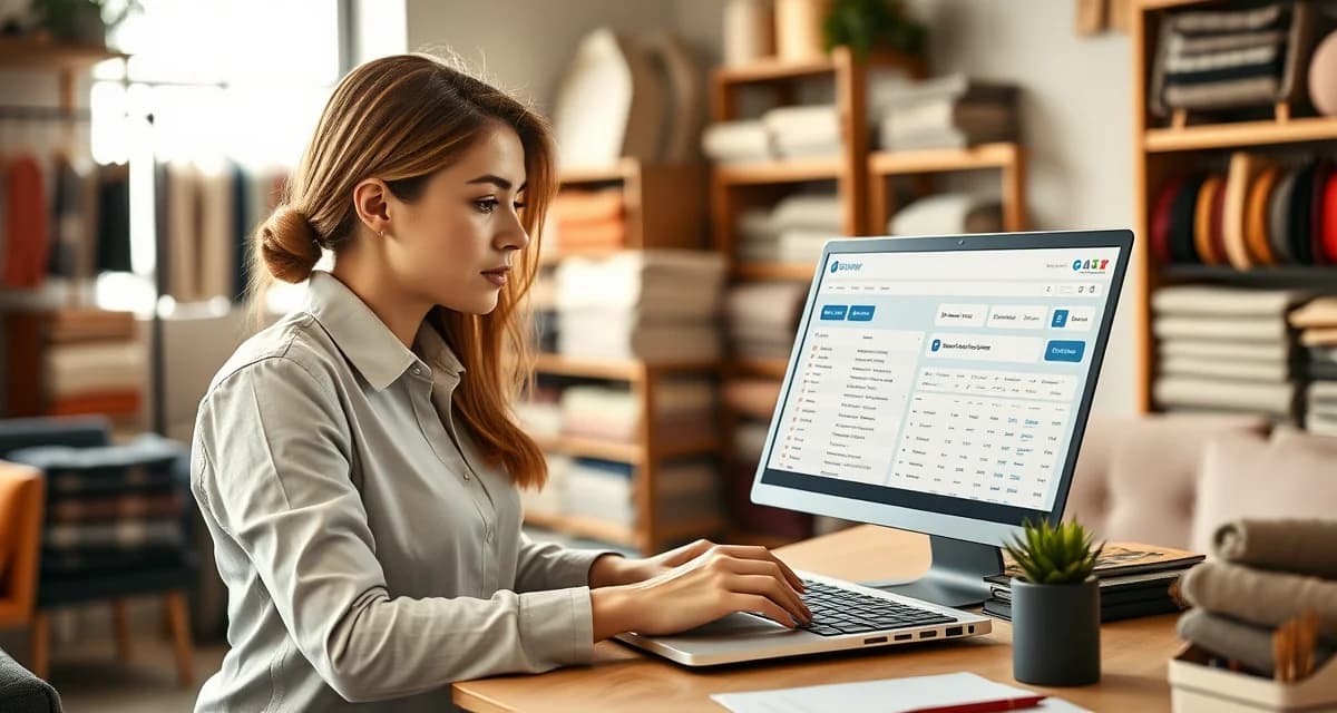 StitchDesk upholstery shop software alternative to legacy Dunham system Modern upholstery shop management software interface showing job tracking and order management dashboard as Dunham alternative.
