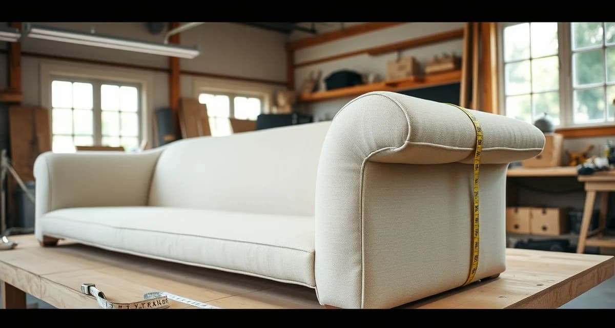 Professional Lawson sofa yardage measurement reference Lawson sofa frame showing standard upholstery construction with fabric measurement for yardage calculation reference