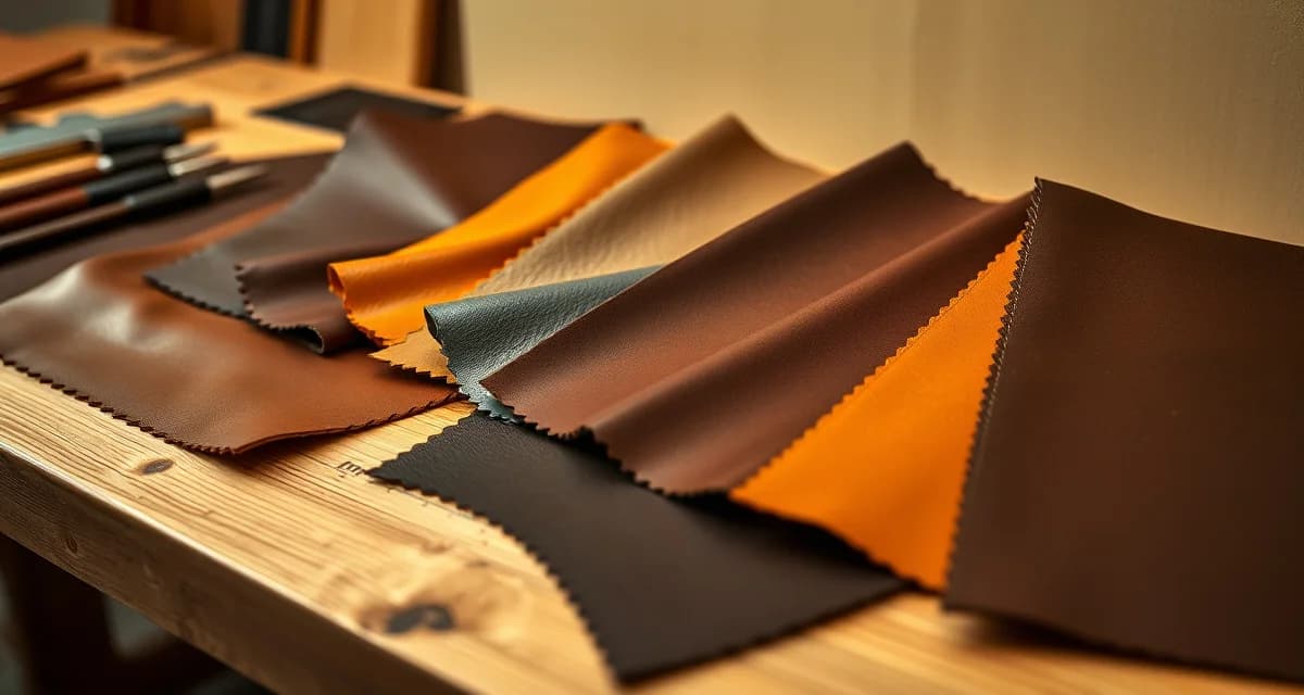 Premium leather hides for sofa reupholstery Leather hide samples with color consistency grades displayed for upholstery sofa reupholstery projects