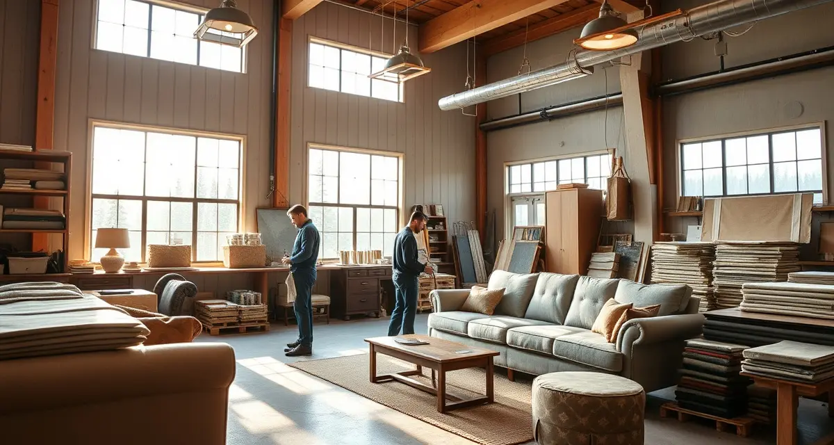 StitchDesk upholstery management platform for Montana resorts Professional upholstery shop management software interface for Montana-based upholstery businesses handling resort and ranch contracts