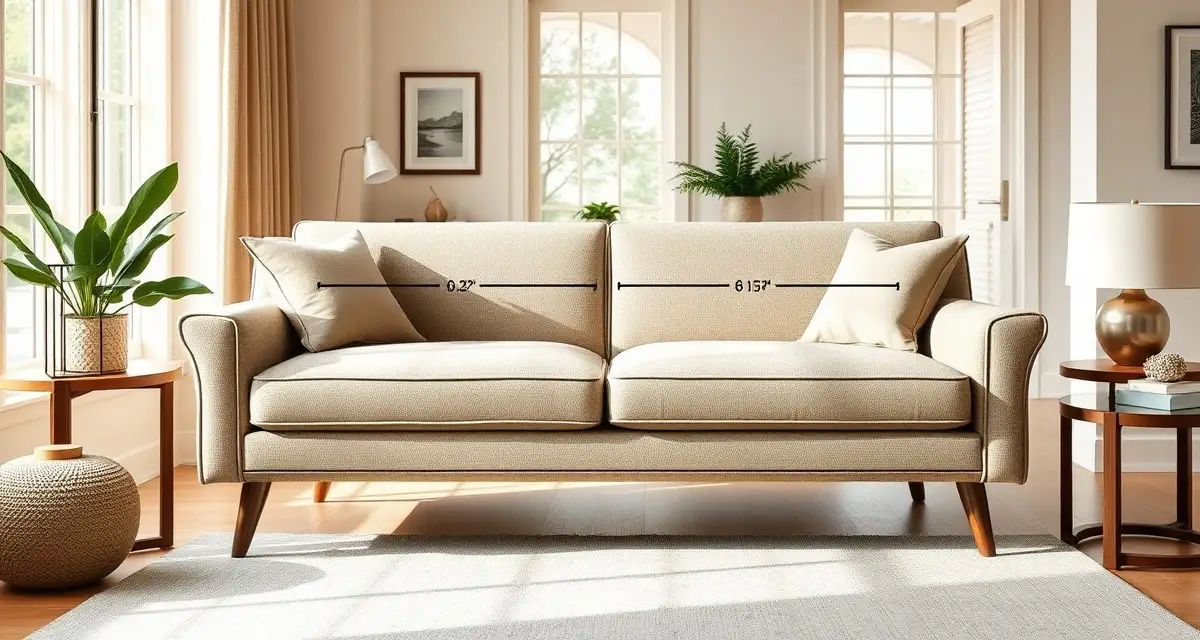 Settee Fabric Yardage Reference Modern upholstered settee displaying fabric texture and dimensions for accurate yardage calculation