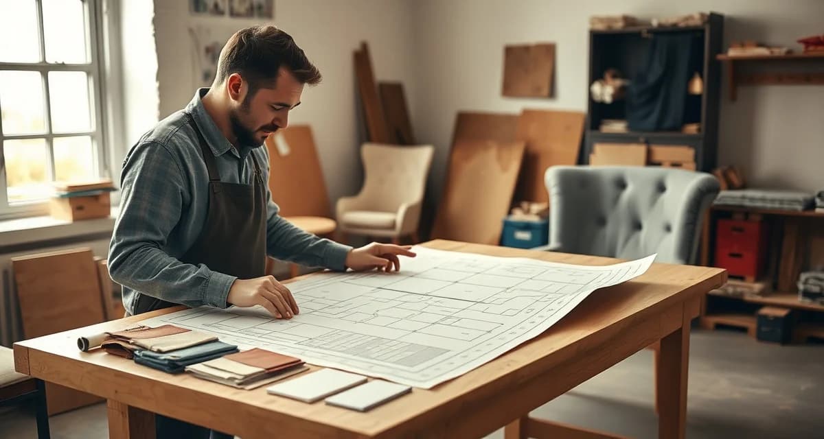 Optimized fabric cutting layout for upholstery work Upholstery cutting layout optimizer showing optimized fabric piece arrangement to minimize waste on sofa upholstery projects