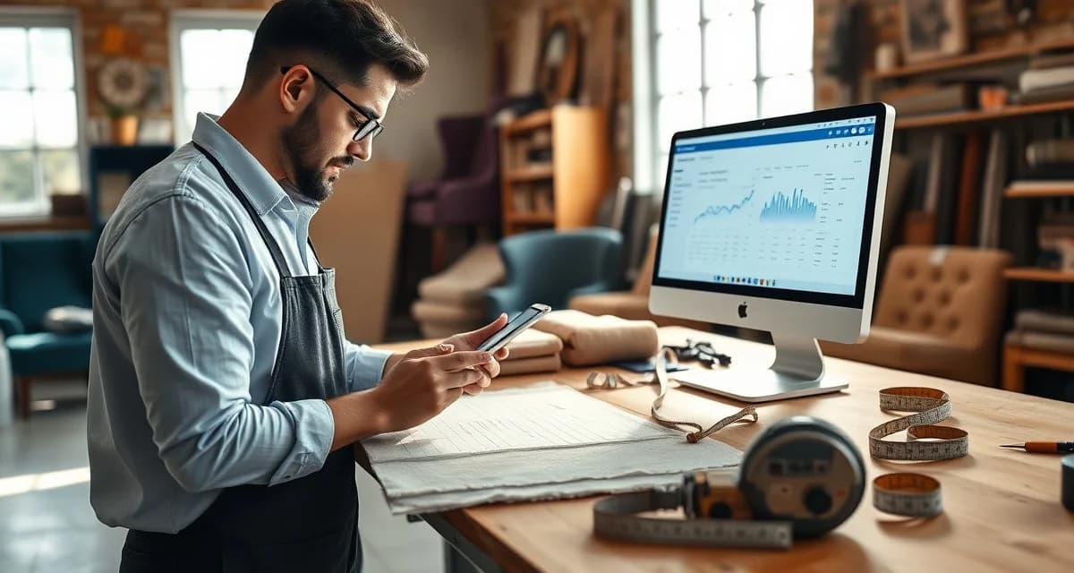 Interactive margin calculation tool for upholstery jobs Upholstery profit margin calculator interface showing cost breakdown and margin percentage for sofa reupholstery project