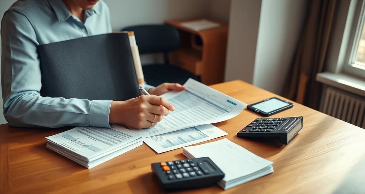 Financial tracking for upholstery businesses Upholstery shop bookkeeper analyzing job cost tracking spreadsheets and financial data for margin analysis and profitability.