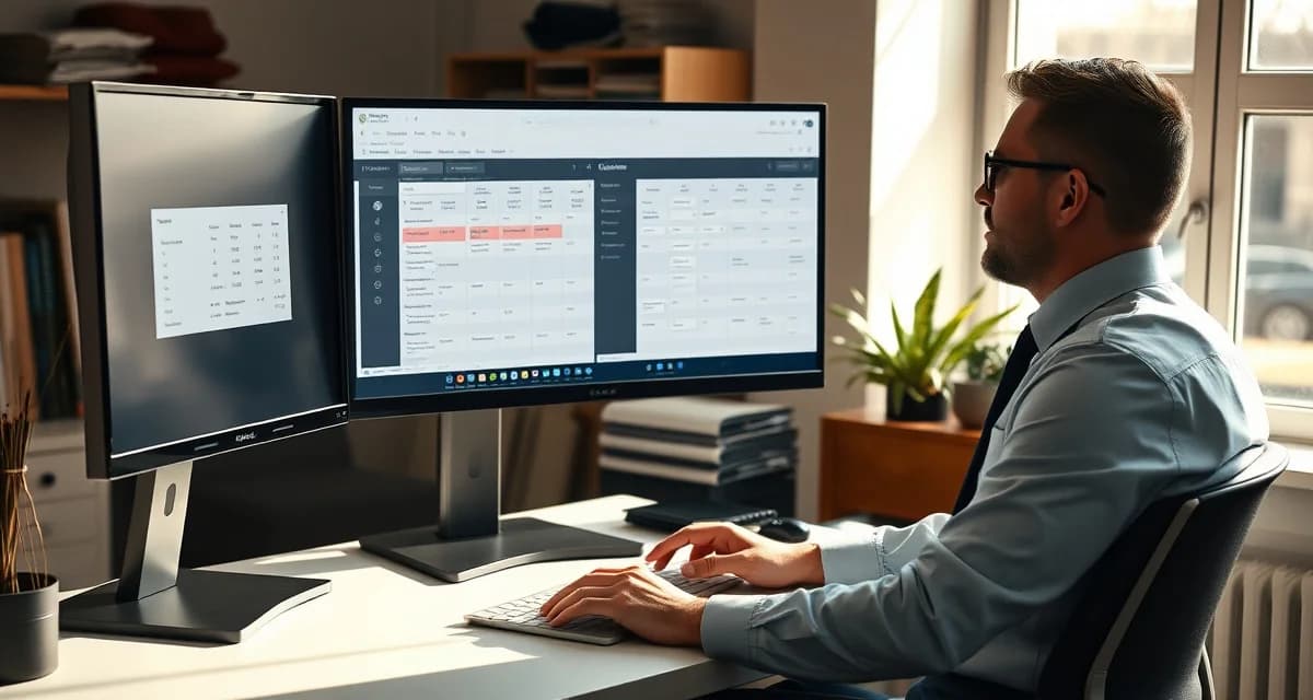 Modern upholstery business management platform Upholstery shop manager using specialized software to manage multiple active jobs and client schedules efficiently without disruption.