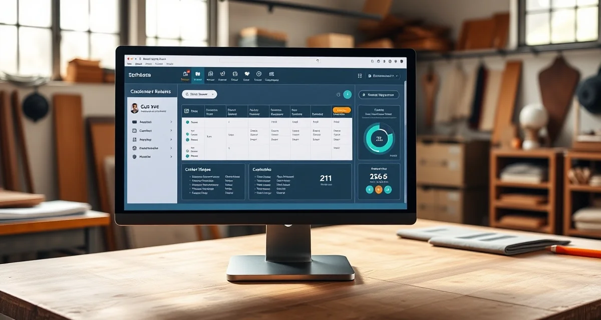 StitchDesk upholstery management platform Upholstery shop software dashboard interface showing scheduling and customer management tools for Maryland furniture businesses.