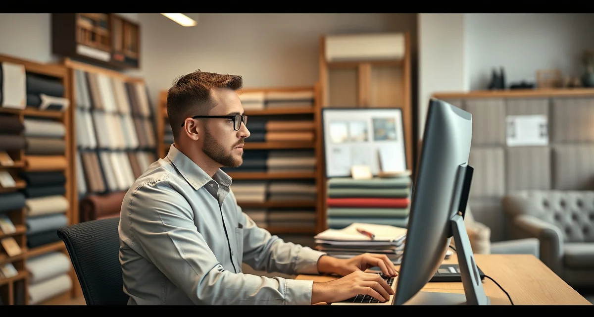 StitchDesk upholstery management software for Oklahoma shops Upholstery shop manager using StitchDesk software for fast quoting and project management in Oklahoma