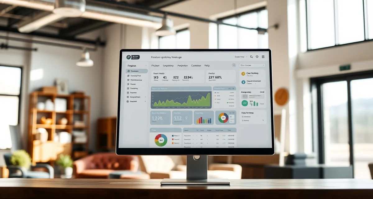 StitchDesk software platform for upholstery businesses Upholstery shop management software dashboard interface showing project tracking and business analytics tools for Wyoming upholstery shops