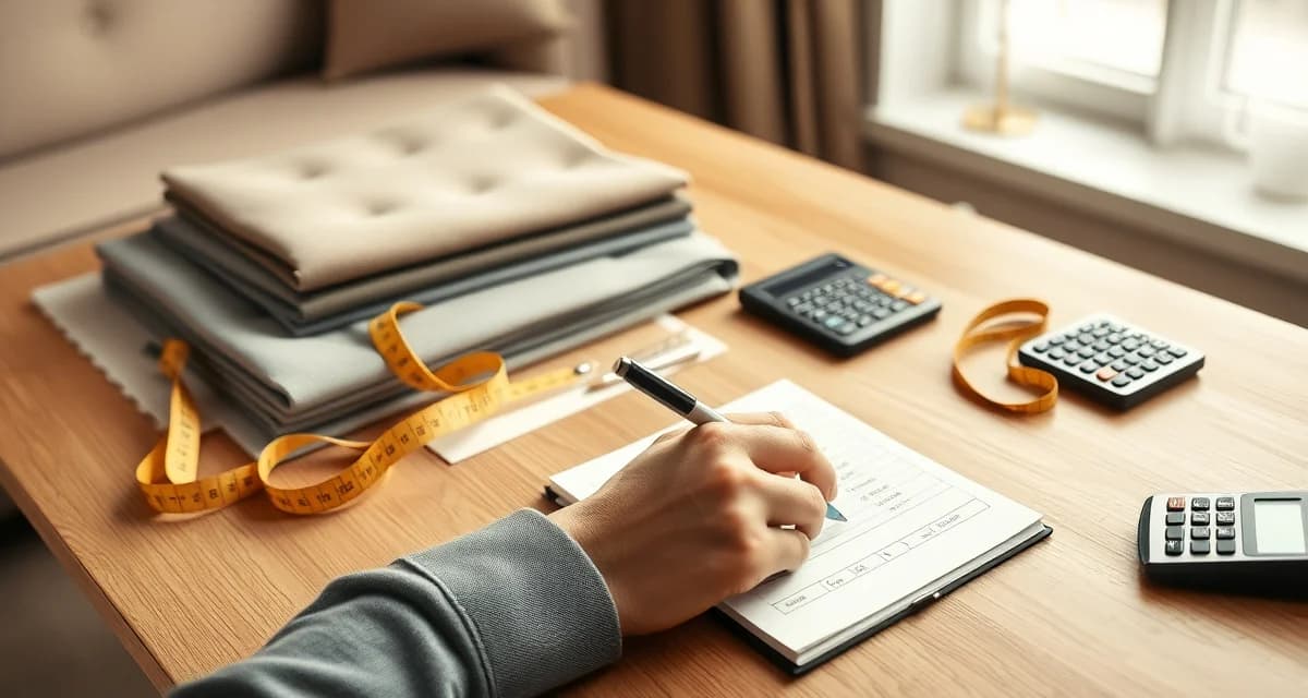 Fabric yardage estimation best practices for upholstery shops Upholstery shop professional estimating fabric yardage using calculator and measuring tools for accurate quotes